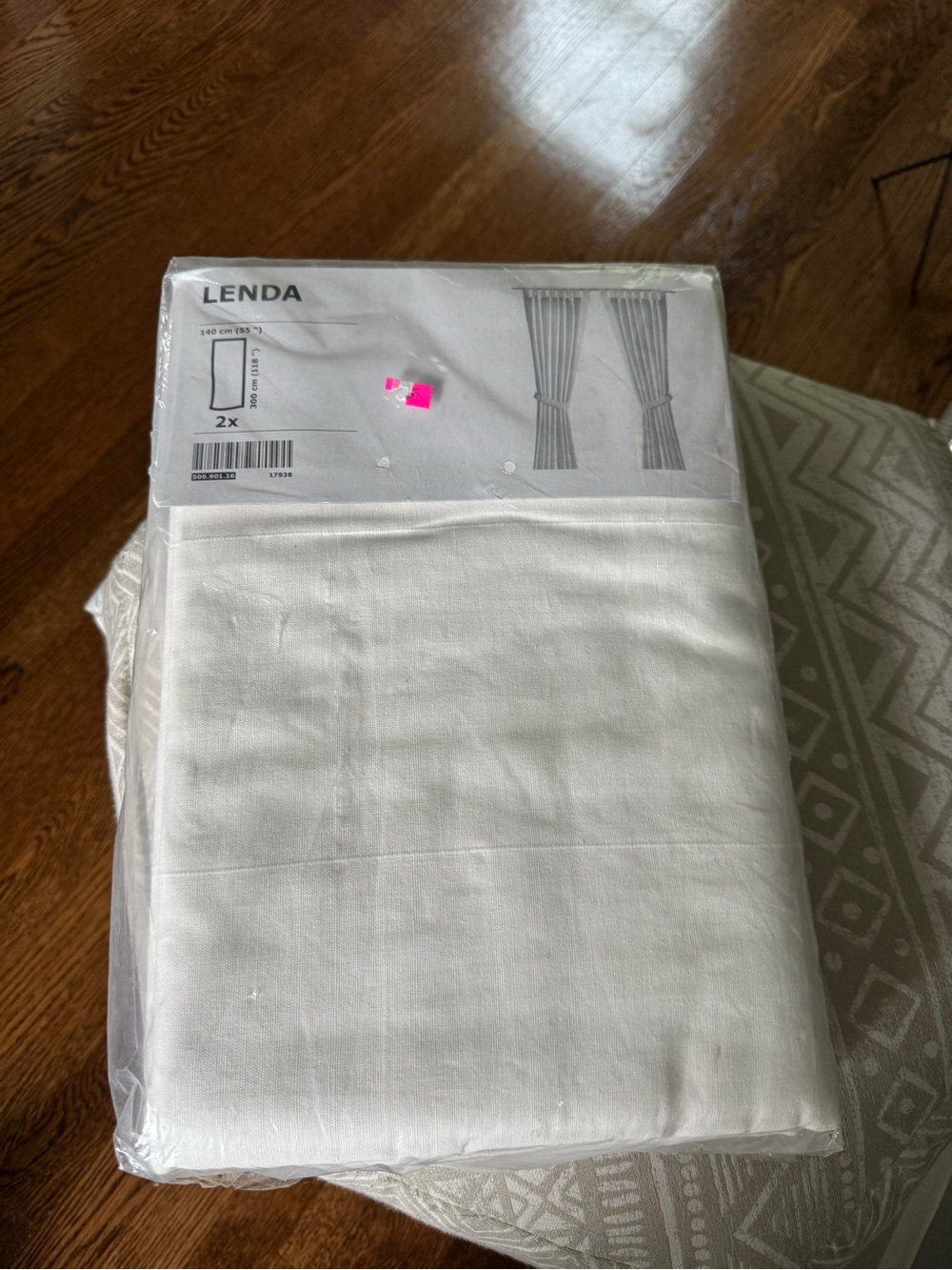 IKEA LENDA White Curtain Panels (2-pack) 55”